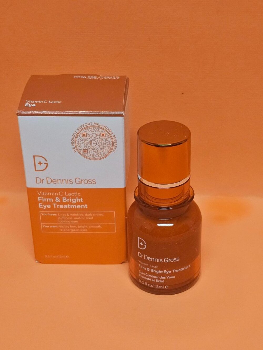Dr. Dennis Gross firm and bright vitamin C eye cream new 12/27